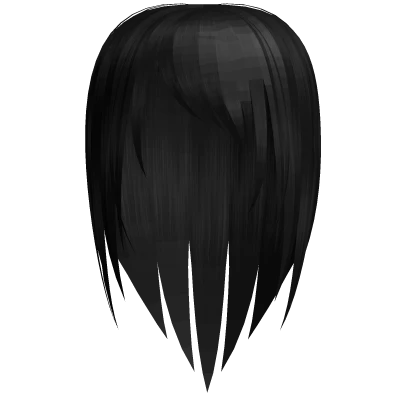 cute black medium straight anime emo hair