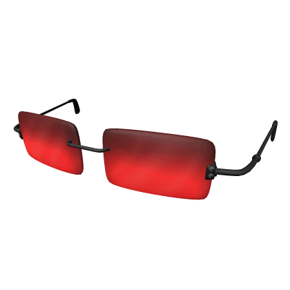 red rectangle glasses