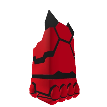 red and black gauntlet (R6) (left)