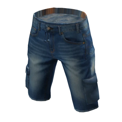 ⭐ Blue Denim Jeans Tactical Cargo Shorts