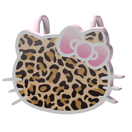 🎀 3.0 Cute kawaii white cheetah print kitty bag