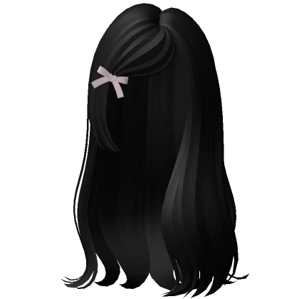 Sweet Long Kawaii Hair w/ Bow (Black)