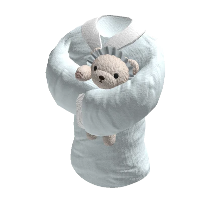 baby blue holdable teddy bear shirt