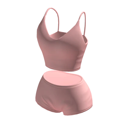 Shorts & Crop Top Peach