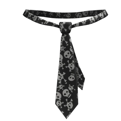 3.0 skull print gyaru y2k scene tie