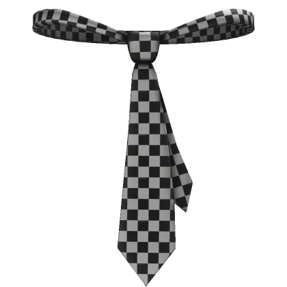 1.0 checkered print gyaru y2k scene tie