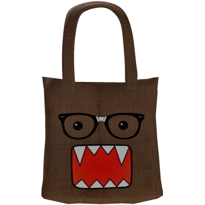 cute brown domo beast nerd vampire tote bag 3.0