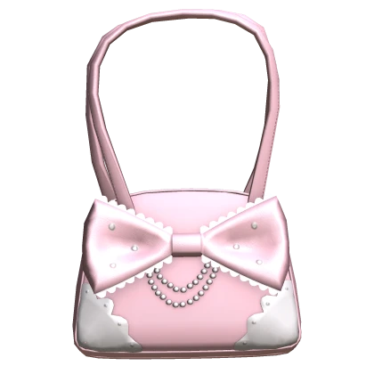 ♡ gyaru cheetah bow pearl purse ♡ (left)