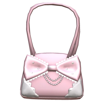 ♡ gyaru cheetah bow pearl purse ♡ (right)