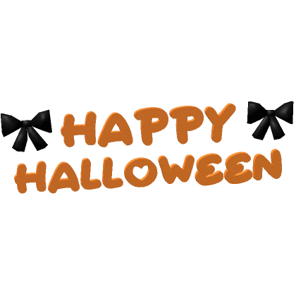 HAPPY HALLOWEEN overhead text