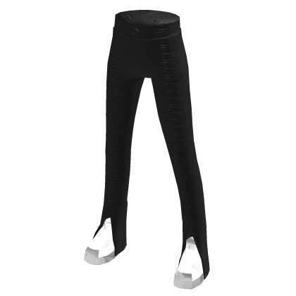 Long front cut pants w/ Shoes - Silver