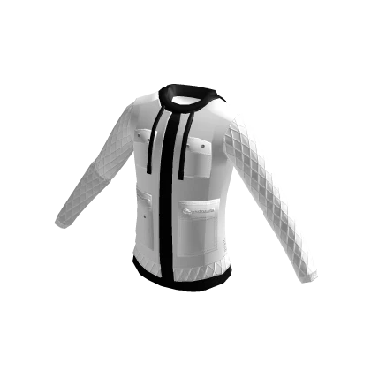 Sci-Fi Leather Jacket w/ Hoodie - Silver