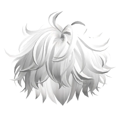 White Messy Fluffy Boy Hair