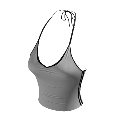 White Black Cute Y2K summer halter tank top