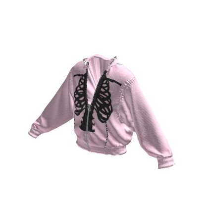 Scene Skeleton Sweater (Light Pink)