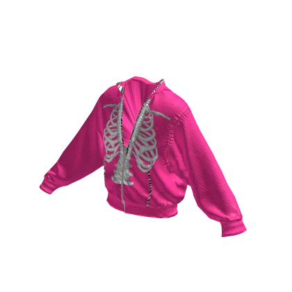 Scene Skeleton Sweater (Hot Pink)