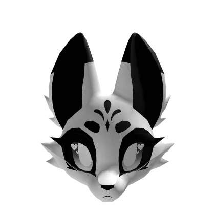 White Black Kitsune Fox Female Kemono