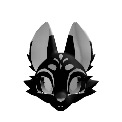 Black White Kitsune Fox Female Kemono