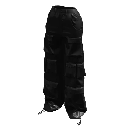 Black Leather Cargos