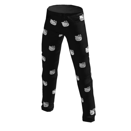 ⭐ Black Kitty Sleep Pants Pajamas pj