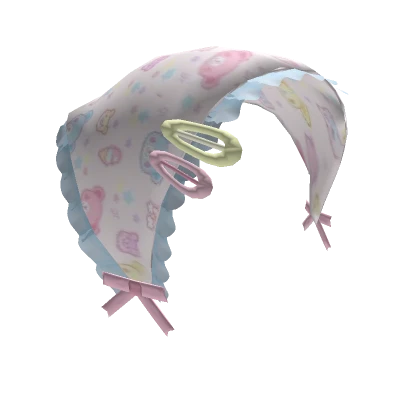 Pastel Bandana HeadScarf with hairclips