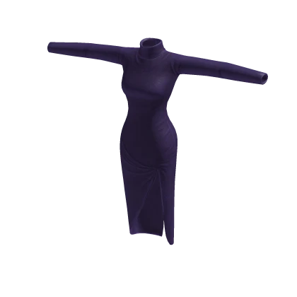 ✨Y2K brat purple tight latex leather slit dress