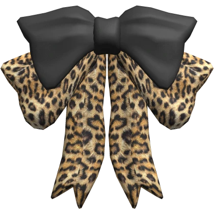 Y2K Leopard Bow