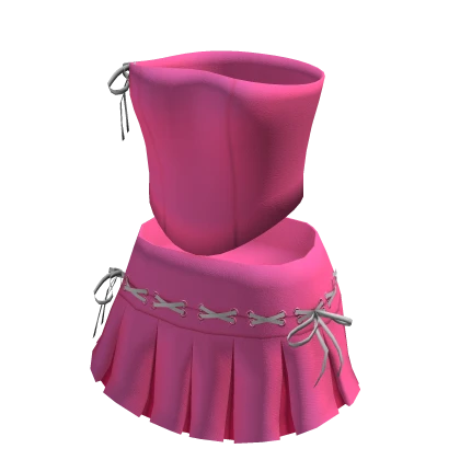 Pink Ribbon Skirt Outfit 