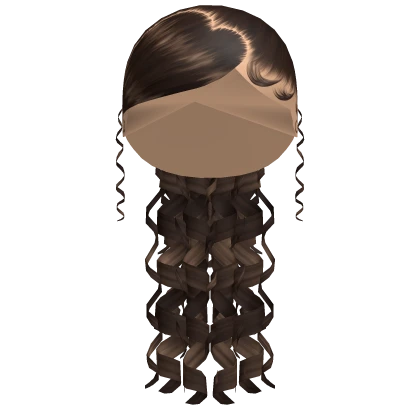 Brown Heart Swoop Curly Ponytail