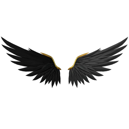 Black Gold Angel Wings