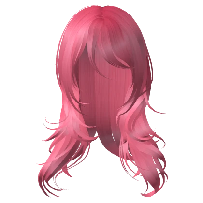 Y2K Layered Wolf Cut Hair (hot pink)