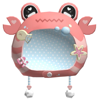 ♡ Kawaii Summer Sea Beach Silly Crab Hood 🦀