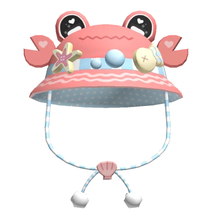 ♡ Kawaii Summer Sea Beach Silly Crab Hat 🦀