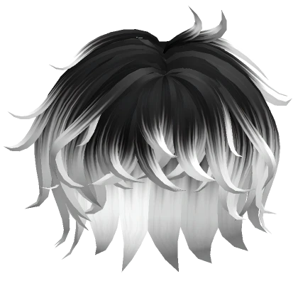 Messy Anime Styled Boy Hair (Black & White)