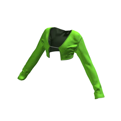 Y2K ☆ Green Cropped Cardigan
