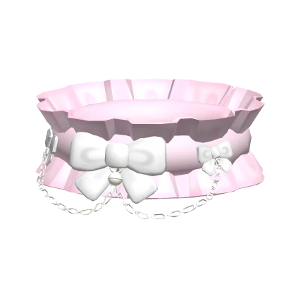 cute ruffled collar with chains