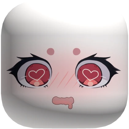 Adoring Face Cute Chibi Kawaii Anime Blush White