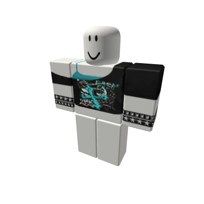 Scene blue top emo punk rawr y2k XD myxspace 2000s