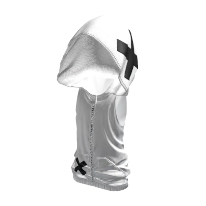 Sleeveless Hoodie Reverse Monochrome