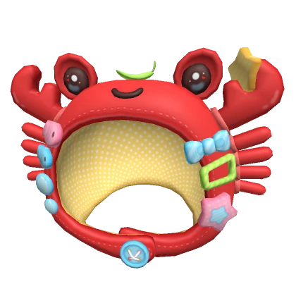 ♡ kawaii colorful summer red oversized crab hood