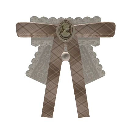 Beige Plaid Bow Tie (3.0)