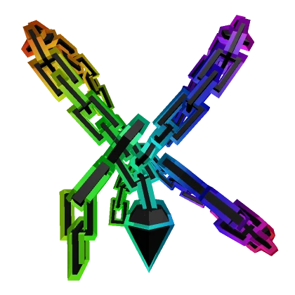 Cartoony Glowing Rainbow Body Chains