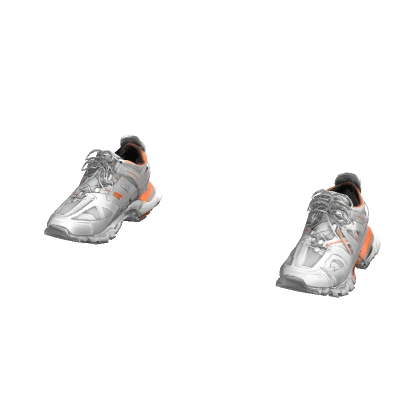 Track Runner Shoe White & Orange