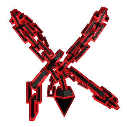 Red Cartoony Glowing Body Chains