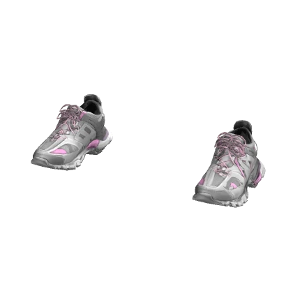 Track Shoes Grey & Pink