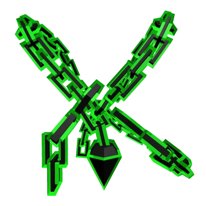 Green Cartoony Glowing Body Chains