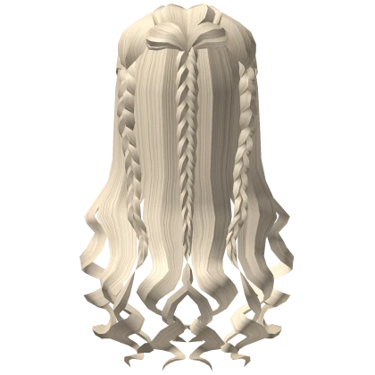 Platinum Cutesy Curly Braided Hairstyle