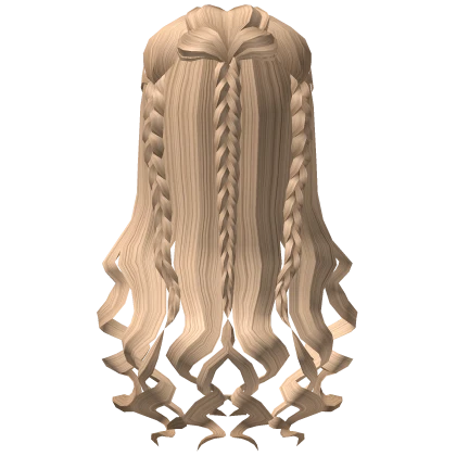 Blonde Cutesy Curly Braided Hairstyle