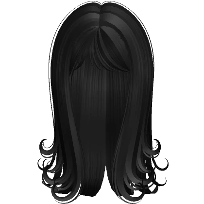 long swirly curly vamp haircut bangs black