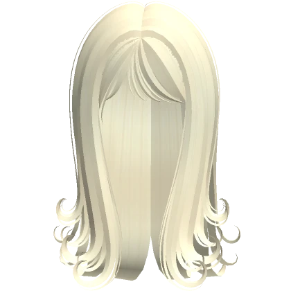 long swirly curly vamp haircut bangs pastel blonde